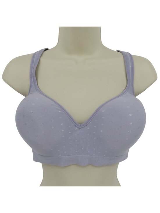 Bali Other - Bali 40D 3463 Comfort Revolution Wireless T Shirt Bra Purple Gray Polka Dot